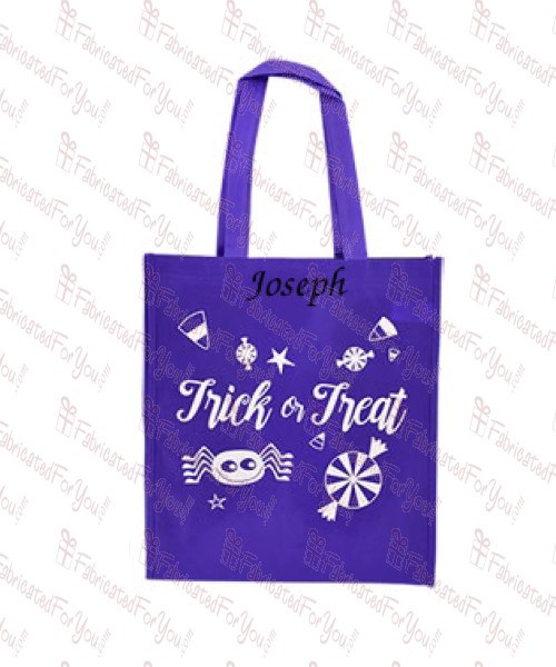 Purple Spider & Candy Trick or Treat Bag