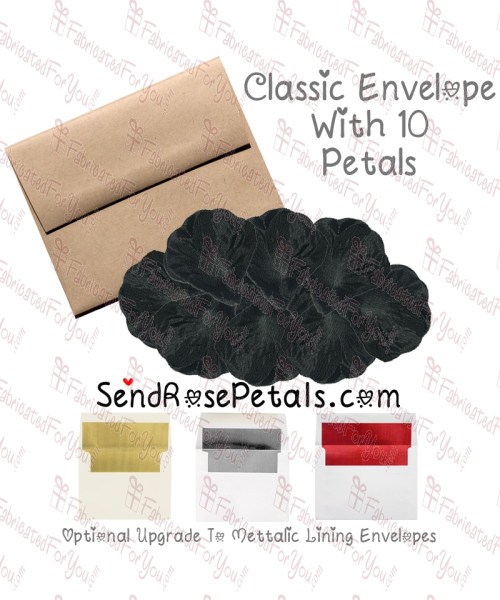 10 Silk Black Rose Petals