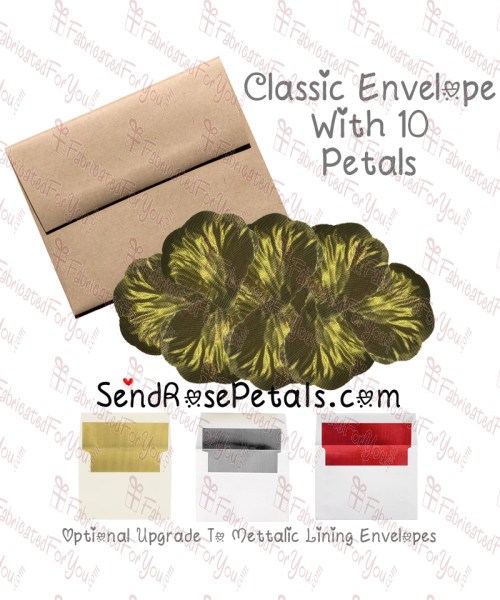 10 Silk Gold Rose Petals