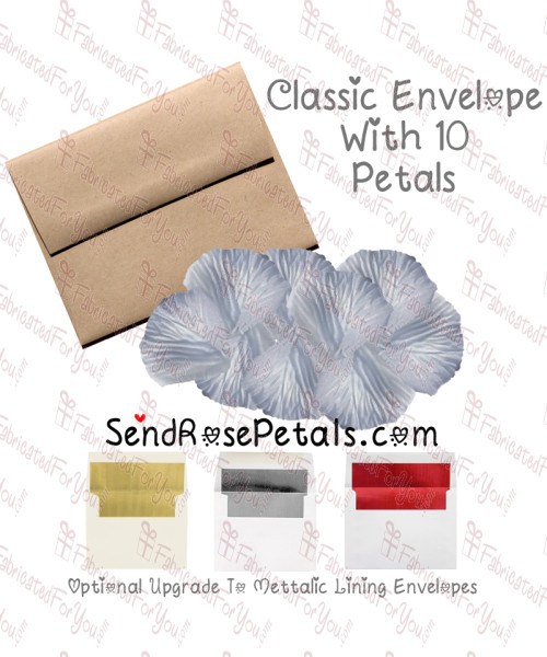 10 Silk Light Blue Rose Petals