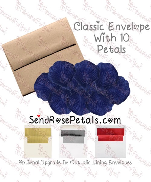 10 Silk Navy Blue Rose Petals