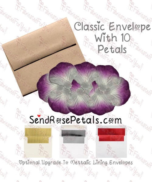 10 Silk Purple Fade Rose Petals