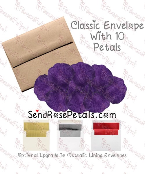 10 Silk Purple Rose Petals