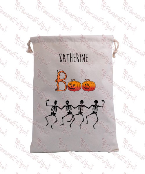 BOO & Dancing Skeleton Trick or Treat Bag