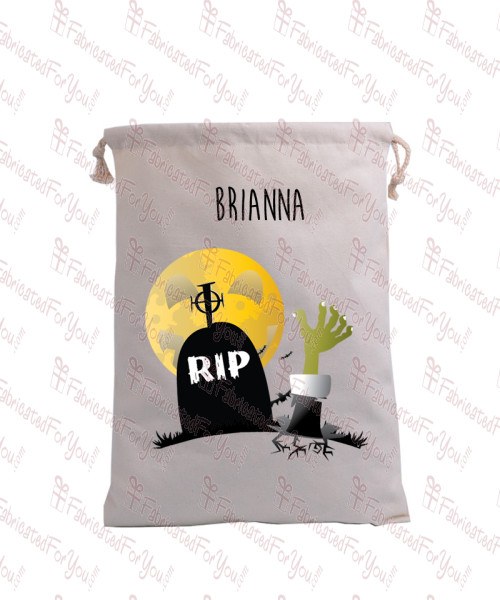 Grave with hand Trick or Treat Bag