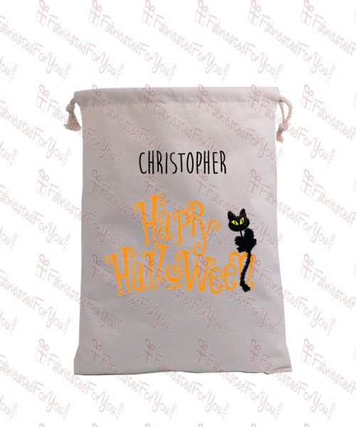 Happy Halloween with Cat Trick or Treat Bag