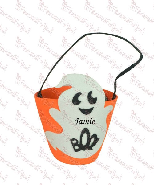 Boo! Ghost Felt Bucket