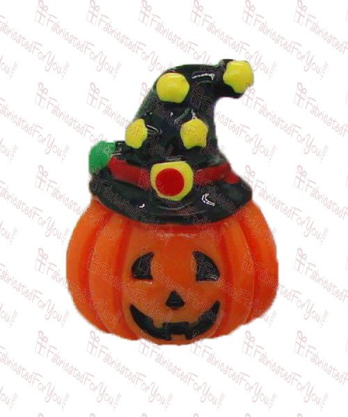 3D Pumpkin Witch Hat Charm