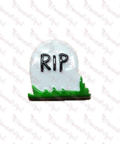 3D RIP Grave Charm
