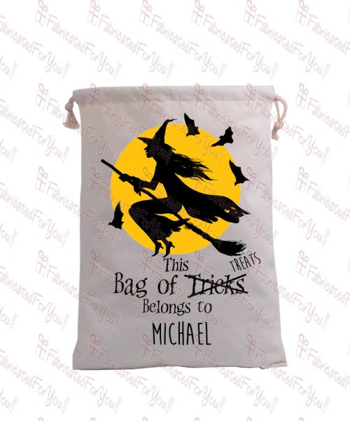 Witch with moon and Bats Bag of Tricks