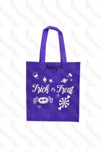 Purple Spider & Candy Trick or Treat Bag