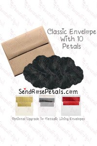 10 Silk Black Rose Petals