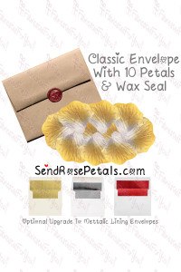 10 Silk Orange Fade Rose Petals With Wax Seal