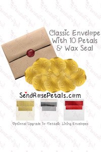 10 Silk Orange Rose Petals With Wax Seal