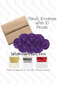 10 Silk Purple Rose Petals