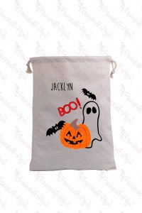 BOO with Ghost, Pumpkin & Bat Trick or Treat Bag
