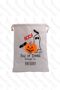 BOO with Ghost, Pumpkin & Bat - Bag Of Tricks