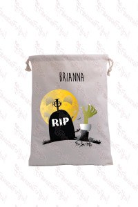 Grave with hand Trick or Treat Bag
