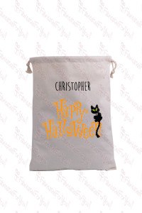 Happy Halloween with Cat Trick or Treat Bag