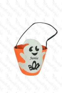 Boo! Ghost Felt Bucket