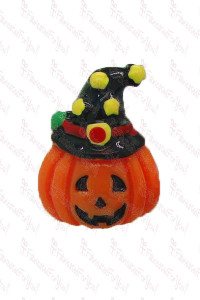 3D Pumpkin Witch Hat Charm
