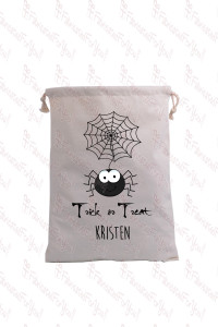 Cute Spider With Web Trick or Treat Bag